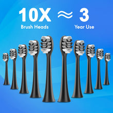 Load image into Gallery viewer, Sonic Electric Toothbrush for Adults and Kids, Comes with 10 Brush Heads &amp; Travel Case, 5 Modes with 2 Minutes Built in Smart Timer, One Charge for 90 Days, 42,000 VPM Motor (Black)
