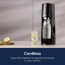 Load image into Gallery viewer, SodaStream Terra Sparkling Water Maker (Black) with CO2, DWS Bottle and Bubly Drop, Battery Powered
