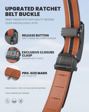 Load image into Gallery viewer, Zitahli Belt Men, Ratchet Belt Dress with 1 3/8" Premium Leather,Slide Belt with Easier Adjustable Automatic Buckle,Trim to Fit Size 30"-36"
