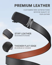 Load image into Gallery viewer, Zitahli Belt Men, Ratchet Belt Dress with 1 3/8" Premium Leather,Slide Belt with Easier Adjustable Automatic Buckle,Trim to Fit Size 30"-36"
