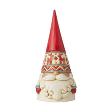 Load image into Gallery viewer, Enesco Jim Shore Heartwood Creek Nordic Noel Reindeer Hat Gnome Wonders at Work Figurine, 2.17&quot; H, Dirty White, Red, Gray
