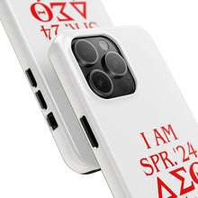 Load image into Gallery viewer, Phone Case in White the I AM SPR. &#39;24 DST Theme in Red
