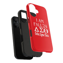 Load image into Gallery viewer, Phone Case in Red with I AM FALL &#39;24 DST Theme in White
