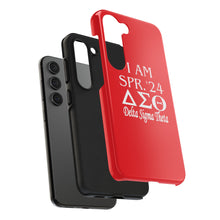 Load image into Gallery viewer, Phone Case in Red with I AM SPR. &#39;24 DST Theme in White
