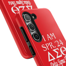 Load image into Gallery viewer, Phone Case in Red with I AM SPR. &#39;24 DST Theme in White
