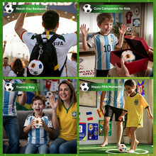Load image into Gallery viewer, MESUCA FIFA World Cup 2026 Soccer Ball Plush Toy, 4.72" Mini Soccer Ball for Bag Charms, Kids Gift, World Cup 2026 Merchandise Fan Accessory
