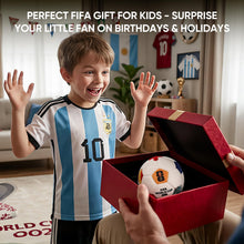Load image into Gallery viewer, MESUCA FIFA World Cup 2026 Soccer Ball Plush Toy, 4.72" Mini Soccer Ball for Bag Charms, Kids Gift, World Cup 2026 Merchandise Fan Accessory
