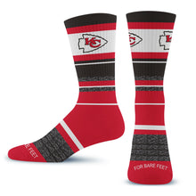 Load image into Gallery viewer, For Bare Feet NFL KANSAS CITY CHIEFS Friday Dress Sock Team Colors Large
