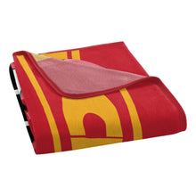 Load image into Gallery viewer, Northwest NFL Kansas City Chiefs 46x60 Micro Raschel Run Design RolledBlanket, Team Colors, One Size (1NFL059050007RET)
