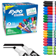 Load image into Gallery viewer, EXPO Dry Erase Markers, Low Odor Ink, Assorted Fashion Colors, Chisel Tip, 40 Count
