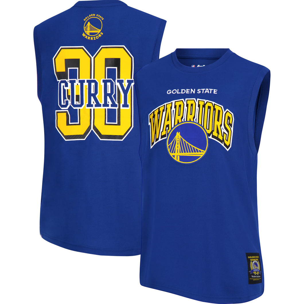 Ultra Game Men's NBA Official Sleeveless Players Mesh Tank Top Muscle T-Shirt, Golden State Warriors, Stephen Curry, Team Color, Medium