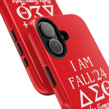 Load image into Gallery viewer, Phone Case in Red with I AM FALL &#39;24 DST Theme in White
