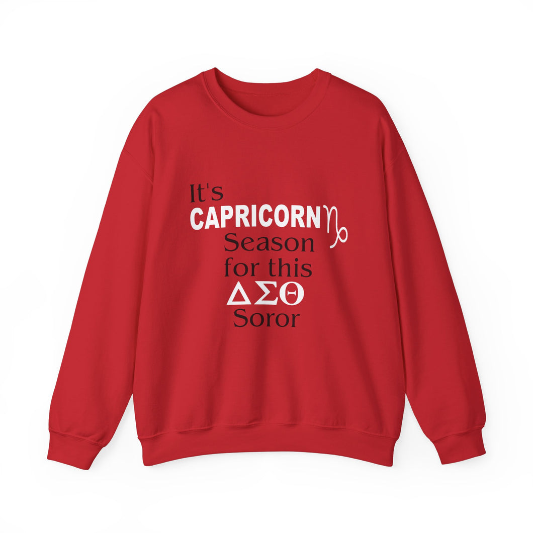 Capricorn Season DST Red Unisex Heavy Blend™ Crewneck Sweatshirt