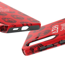 Load image into Gallery viewer, Phone Case in Red with DST Crest in Black with DST Small Business Owner Theme
