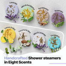 Load image into Gallery viewer, Shower Steamers Aromatherapy Birthday Gifts for Women - SWCANDY 8 Pcs Stocking Stuffers White Elephant Gifts for Adults Mom Men Teen Self Care with Natural Essential Oils Relaxation Home SPA Christmas
