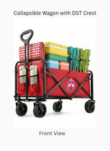 Load image into Gallery viewer, Red Collapsible Wagon with 2 Count 5" DST Embroidered Decals
