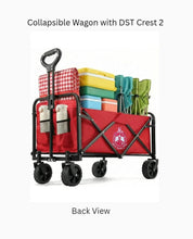 Load image into Gallery viewer, Red Collapsible Wagon with 2 Count 5" DST Embroidered Decals
