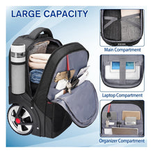 Load image into Gallery viewer, Deluxe Large Wheel Backpack Trolley with 5&quot; DST Crest
