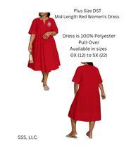 Load image into Gallery viewer, Red Open Bottom Dress with 3" DST Crest
