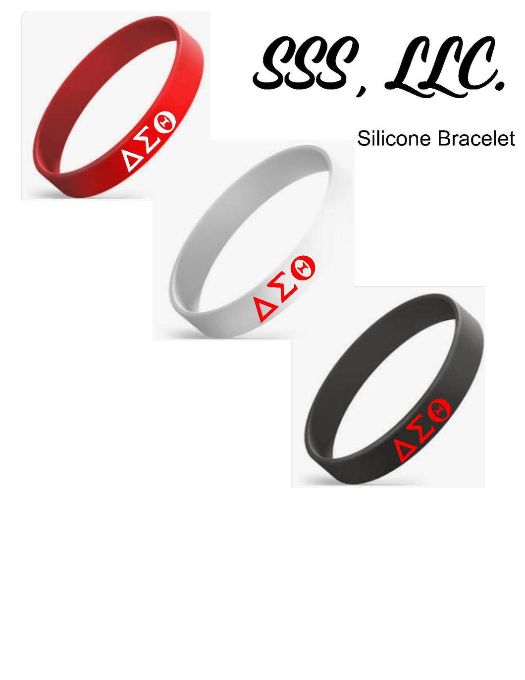 Silicone Bracelet with a Customizable Message