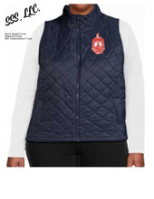 Load image into Gallery viewer, Black Woven Quilted Vest with DST Decal
