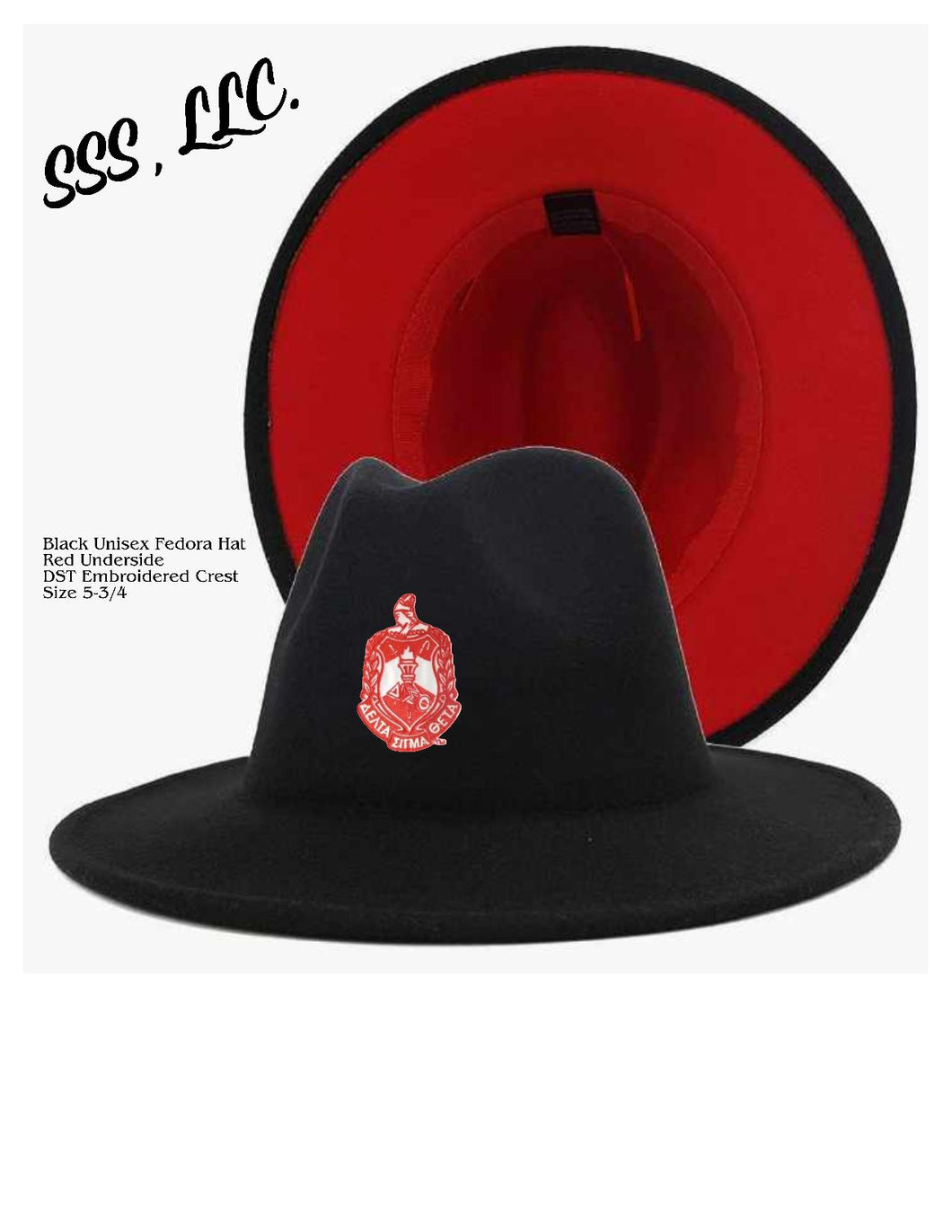 Two Toned Fedora Unisex Hat with the DST Embroidered Crest