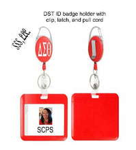Load image into Gallery viewer, DST ID Badge Holder in red
