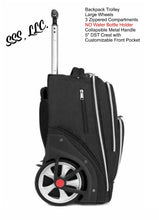 Load image into Gallery viewer, DST Trolley Backpack with Large Wheels and Customizable Front Pocket
