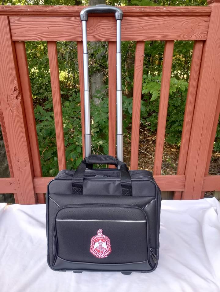 Rolling Laptop Case with Embroidered DST Crest Decal