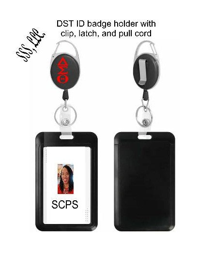 DST ID Badge Holder in black