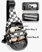 Load image into Gallery viewer, Black and White Checkerprint DST Sling
