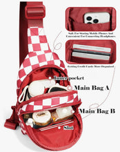 Load image into Gallery viewer, Red and White Checkerprint DST Sling
