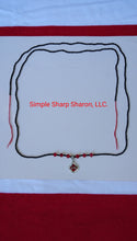 Load image into Gallery viewer, Red Thread Black Bead Deluxe Edition of DST Themed Waist Beads
