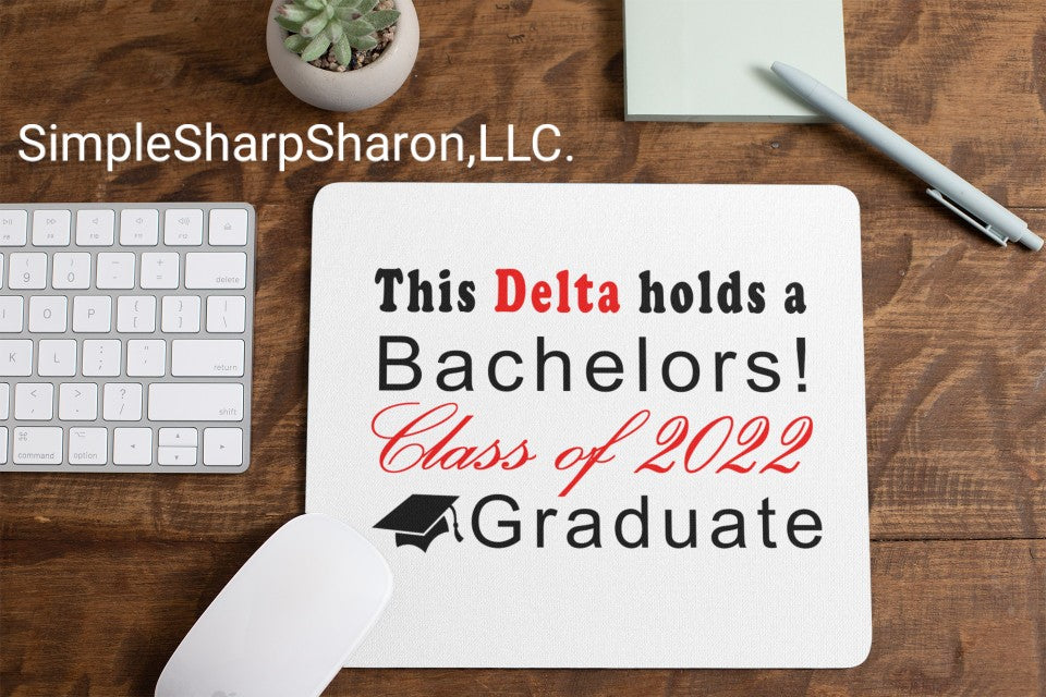 Mousepad with the DST Bachelors Graduate theme