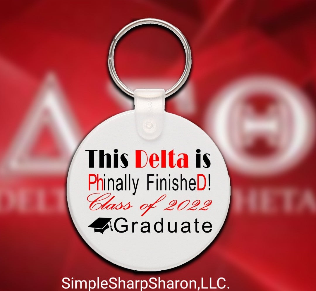 DST Doctorate Graduate Keychain – Simple to Sharp by Sharon, LLC.