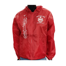 Load image into Gallery viewer, Delta Hooded Line Jacket in Red
