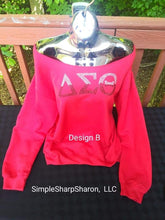 Load image into Gallery viewer, Red Sweatshirt with DST Bling
