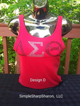 Load image into Gallery viewer, Red Tank top with DST Bling
