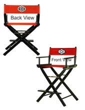 Load image into Gallery viewer, Directors Chair, Extra Wide, Bar Height with Diamond Monogram
