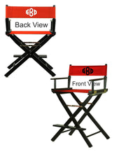Load image into Gallery viewer, Directors Chair, Extra Wide, Bar Height with Diamond Monogram
