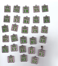 Load image into Gallery viewer, Season and Year Dangling Earrings
