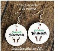 Load image into Gallery viewer, I Celebrate Juneteenth Top and Earrings Set
