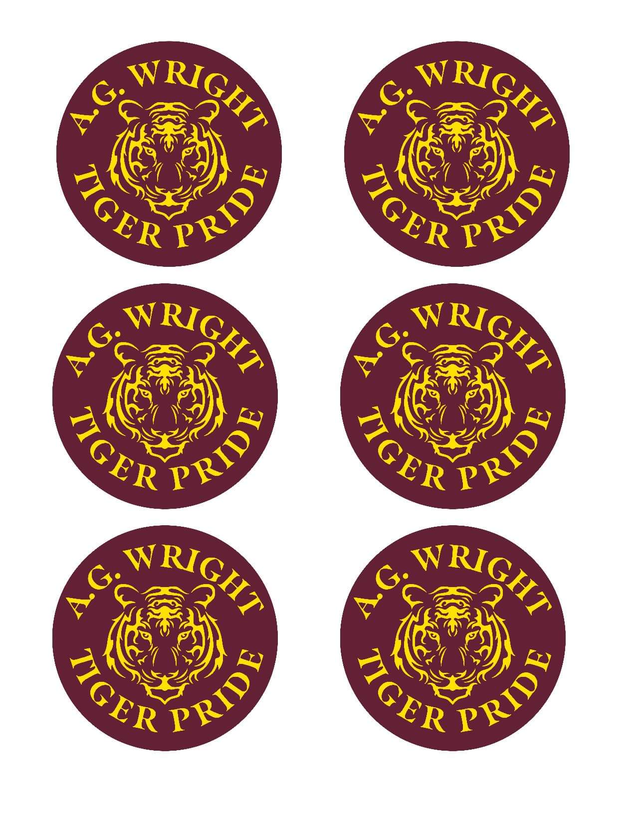 AGW Logo on Burgundy Stickers – Simple to Sharp by Sharon, LLC.