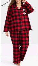 Load image into Gallery viewer, DST Red and Black Regular and Plus Size Buffalo Plaid Relaxed Fit Pajamas
