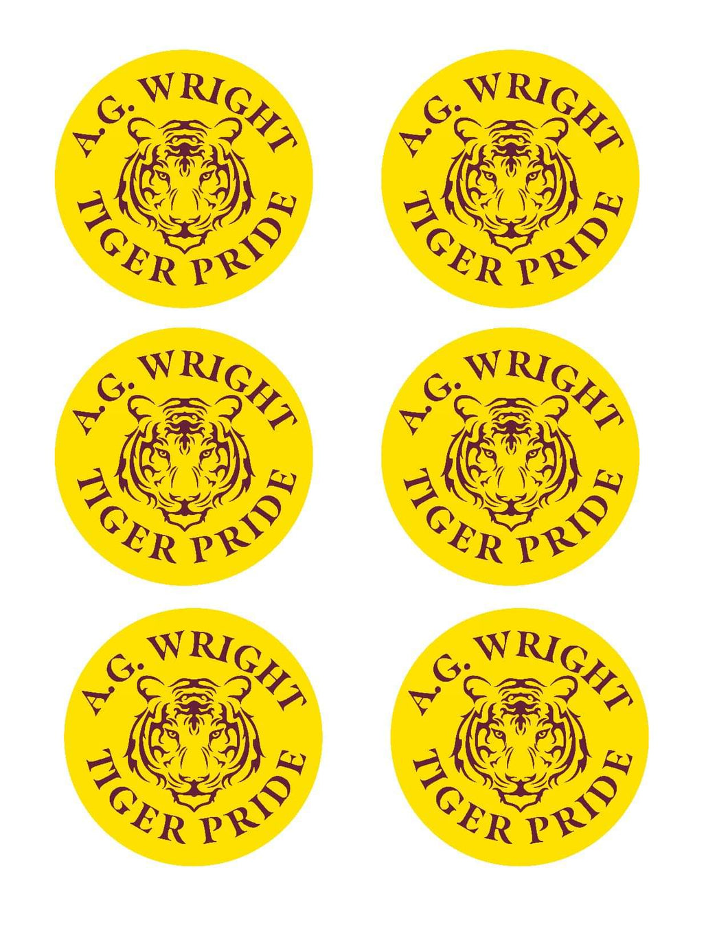 AGW Logo on Yellow Gold Stickers