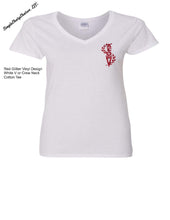 Load image into Gallery viewer, White Tee with DST Torch of Wisdom Design

