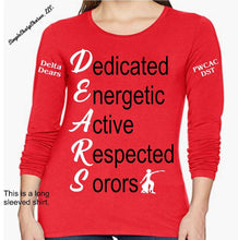 Load image into Gallery viewer, Delta D.E.A.R.S. Design 1 on red tops

