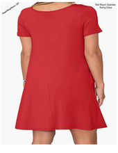 Load image into Gallery viewer, Red Swing Dress with DST Shield
